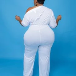 Curvaceous Boutique NEW White Dolly Off Shoulder Jumpsuit 7 Curvaceous Boutique NEW White Dolly Off Shoulder Jumpsuit