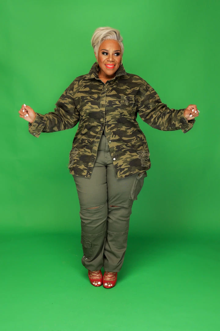 Curvaceous Boutique Camouflage Distressed Top 4 Curvaceous Boutique Camouflage Distressed Top