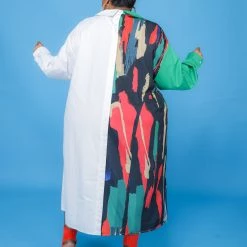 Curvaceous Boutique Half Painted Tunic Dress DRESSES