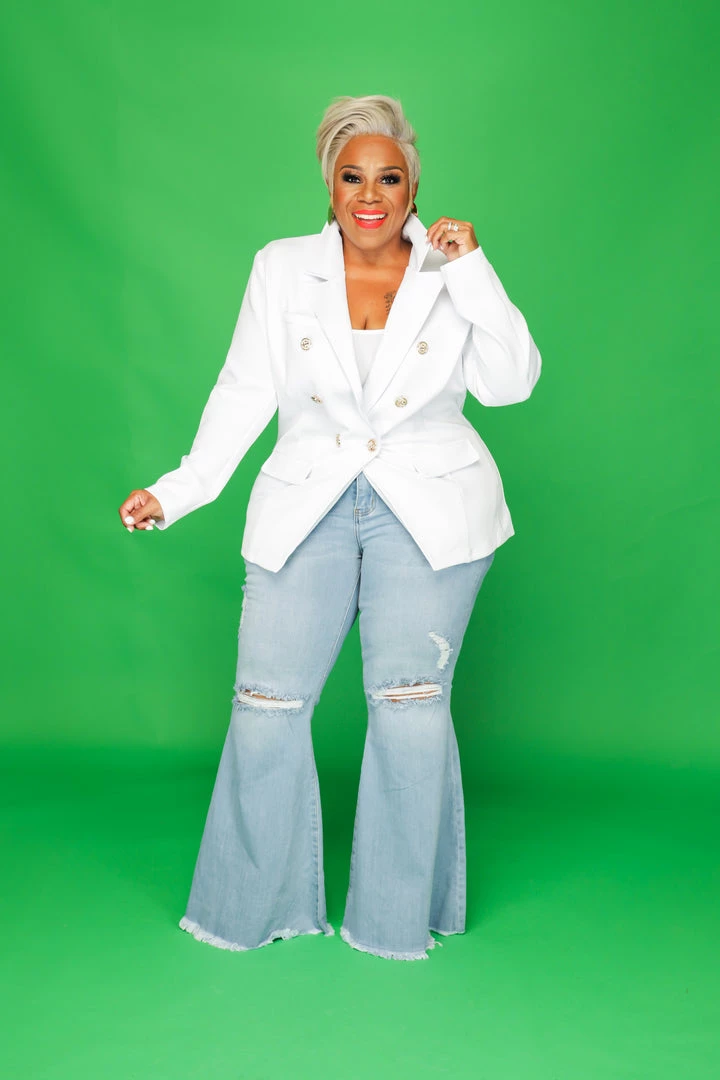 Curvaceous Boutique White Gold Button Blazer BLAZERS/VESTS/JACKETS 5 Curvaceous Boutique White Gold Button Blazer BLAZERS/VESTS/JACKETS