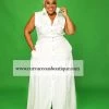 Curvaceous Boutique DRESSES White Stitched Denim Dress 2 Curvaceous Boutique DRESSES White Stitched Denim Dress