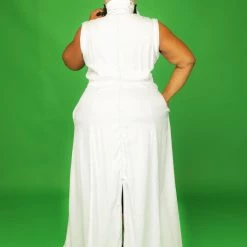 Curvaceous Boutique DRESSES White Stitched Denim Dress 9 Curvaceous Boutique DRESSES White Stitched Denim Dress