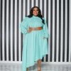Curvaceous Boutique Mint Logan Chiffon Dress