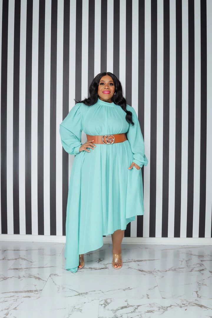 Curvaceous Boutique Mint Logan Chiffon Dress 3 Curvaceous Boutique Mint Logan Chiffon Dress