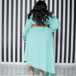 Curvaceous Boutique Mint Logan Chiffon Dress