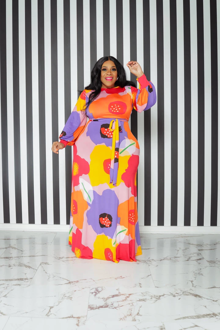 Curvaceous Boutique NEW Orna Colorful Maxi Dress 3 Curvaceous Boutique NEW Orna Colorful Maxi Dress
