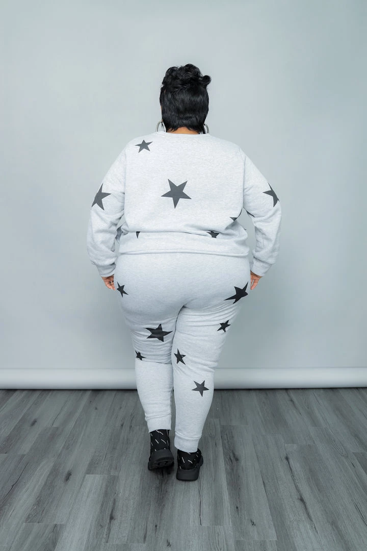 Curvaceous Boutique SETS Grey All Star Jogger Set 4 Curvaceous Boutique SETS Grey All Star Jogger Set