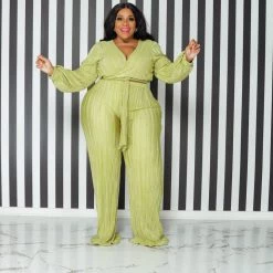 Curvaceous Boutique Citrus Jesse Crinkle Set