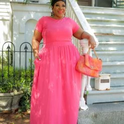 Curvaceous Boutique Pink Dare To Flare Dress NEW 9 Curvaceous Boutique Pink Dare To Flare Dress NEW