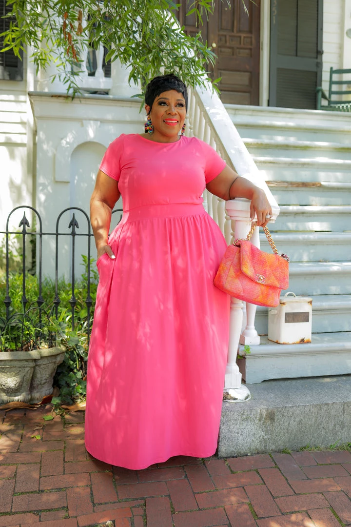 Curvaceous Boutique Pink Dare To Flare Dress NEW 6 Curvaceous Boutique Pink Dare To Flare Dress NEW