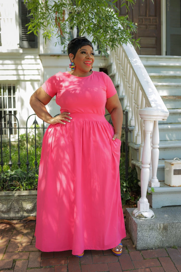 Curvaceous Boutique Pink Dare To Flare Dress NEW 3 Curvaceous Boutique Pink Dare To Flare Dress NEW