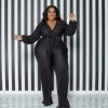 Curvaceous Boutique Black Jesse Crinkle Set NEW