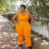 Curvaceous Boutique Orange Easy Going Jogger Set NEW