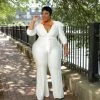 Curvaceous Boutique Off White Tori Flare Jumpsuit NEW