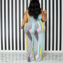 Curvaceous Boutique NEW Blue Mixon Jumpsuit