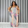 Curvaceous Boutique Orange Mixon Jumpsuit NEW