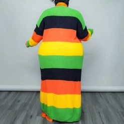 Curvaceous Boutique Orange Stripe Knit Cardigan NEW 7 Curvaceous Boutique Orange Stripe Knit Cardigan NEW