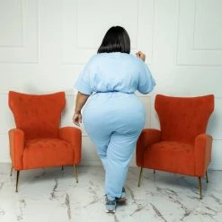 Curvaceous Boutique Blue Harem Pocket Jumpsuit 7 Curvaceous Boutique Blue Harem Pocket Jumpsuit