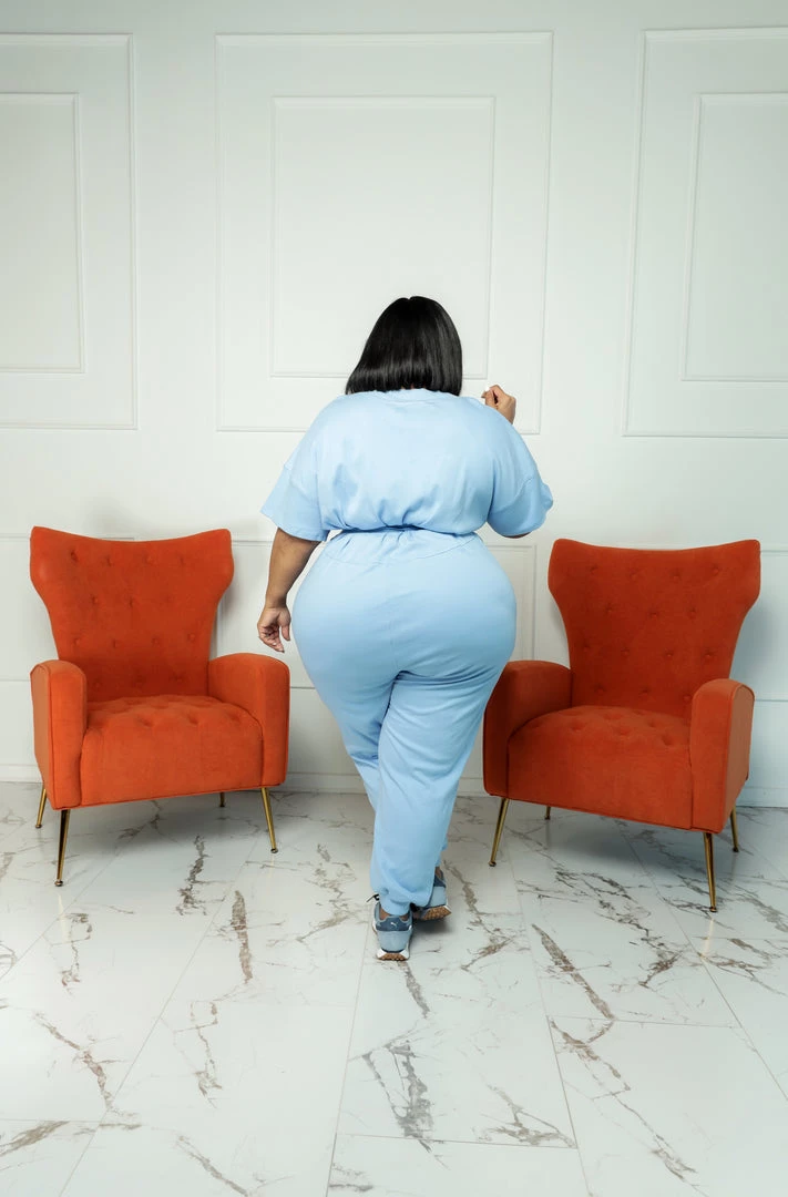 Curvaceous Boutique Blue Harem Pocket Jumpsuit 5 Curvaceous Boutique Blue Harem Pocket Jumpsuit