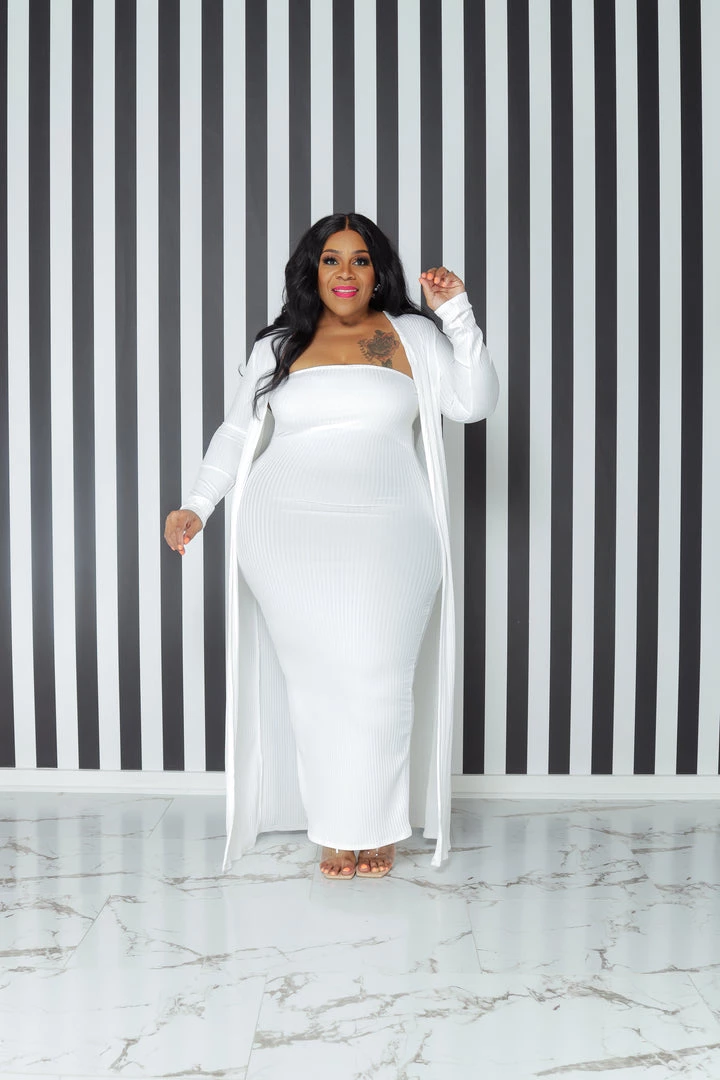 Curvaceous Boutique NEW Ivory Ribbed Tube Set 3 Curvaceous Boutique NEW Ivory Ribbed Tube Set