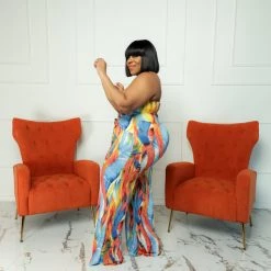 Curvaceous Boutique Jill Colorful Tube Jumpsuit NEW 6 Curvaceous Boutique Jill Colorful Tube Jumpsuit NEW