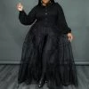 Curvaceous Boutique NEW Black Tulle Maxi Top 2 Curvaceous Boutique NEW Black Tulle Maxi Top