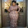 Curvaceous Boutique Chocolate Giraffe Print Dress SALE