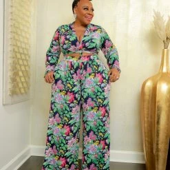 Curvaceous Boutique Secret Garden Pant Set