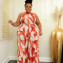 Curvaceous Boutique NEW Prissy Print Jumpsuit