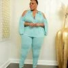 Curvaceous Boutique Teal Coldest Leggings Set