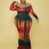 Curvaceous Boutique Totally Tie Dye Mermaid Dress NEW