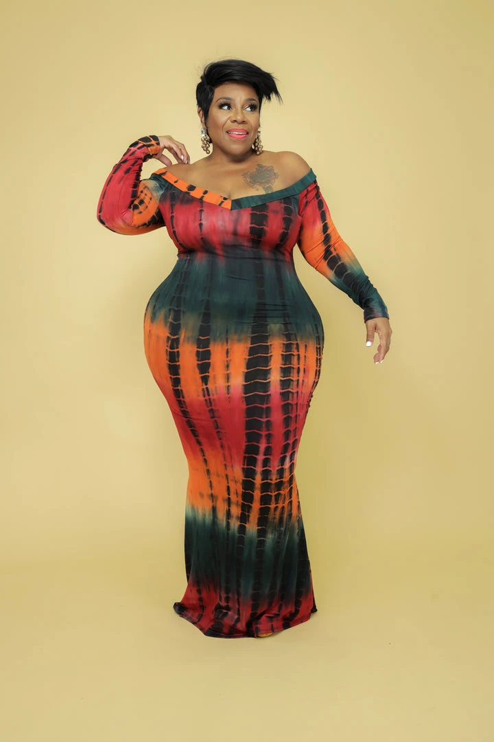 Curvaceous Boutique Totally Tie Dye Mermaid Dress NEW 3 Curvaceous Boutique Totally Tie Dye Mermaid Dress NEW