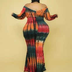 Curvaceous Boutique Totally Tie Dye Mermaid Dress NEW 7 Curvaceous Boutique Totally Tie Dye Mermaid Dress NEW