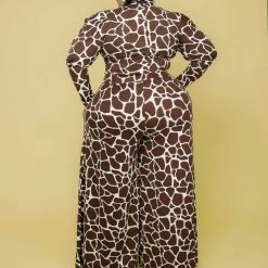 Curvaceous Boutique Chocolate Giraffe Print Pant Set SALE 7 Curvaceous Boutique Chocolate Giraffe Print Pant Set SALE