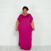 Curvaceous Boutique NEW Magenta T-Shirt Dress