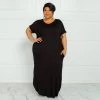 Curvaceous Boutique Black T-Shirt Dress NEW