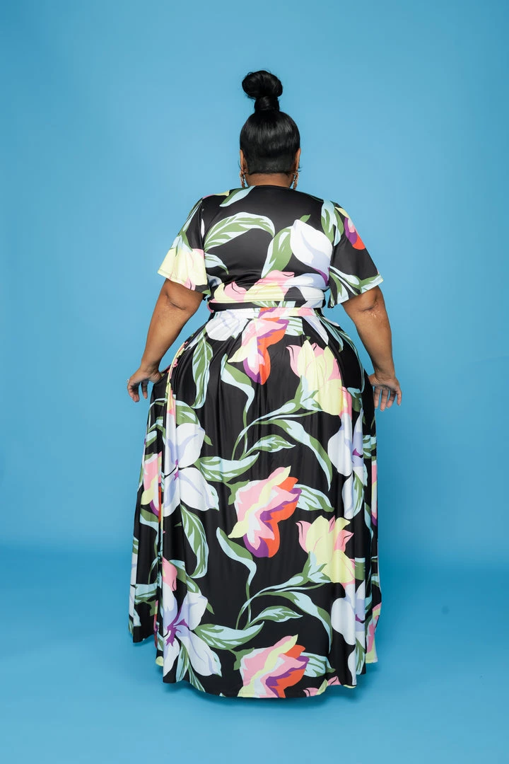 Curvaceous Boutique Black Floral Skirt Set SETS 4 Curvaceous Boutique Black Floral Skirt Set SETS