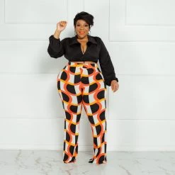Curvaceous Boutique Cali Print Pant Set