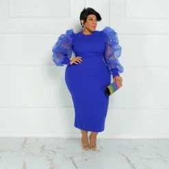Curvaceous Boutique NEW Royal Blue Haven Dress