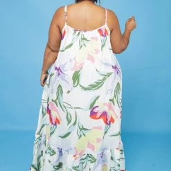 Curvaceous Boutique DRESSES White Floral Blooming Maxi Dress 9 Curvaceous Boutique DRESSES White Floral Blooming Maxi Dress