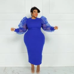 Curvaceous Boutique NEW Royal Blue Haven Dress