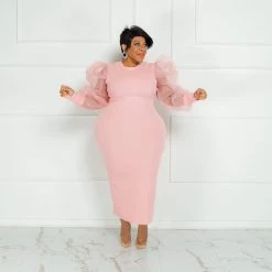 Curvaceous Boutique Blush Haven Dress