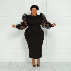 Curvaceous Boutique Black Haven Dress NEW