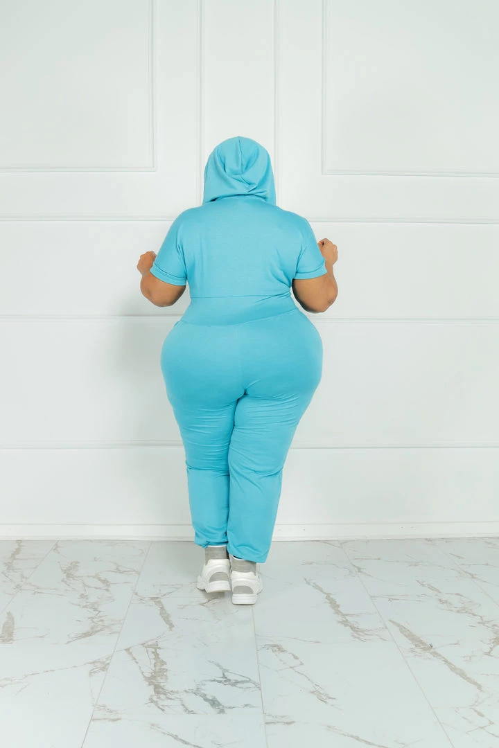 Curvaceous Boutique Turquoise Take Off Jogger Jumpsuit NEW 5 Curvaceous Boutique Turquoise Take Off Jogger Jumpsuit NEW