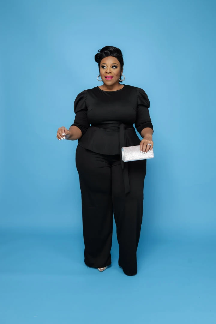 Curvaceous Boutique SETS Black Elisa Peplum Set 3 Curvaceous Boutique SETS Black Elisa Peplum Set