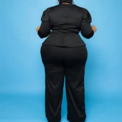 Curvaceous Boutique SETS Black Elisa Peplum Set 7 Curvaceous Boutique SETS Black Elisa Peplum Set