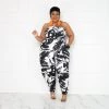 Curvaceous Boutique Onika Halter Jumpsuit NEW