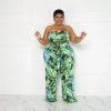 Curvaceous Boutique NEW Green Palms Getaway Jumpsuit 2 Curvaceous Boutique NEW Green Palms Getaway Jumpsuit