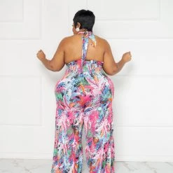 Curvaceous Boutique Pink Cha Cha Jumpsuit NEW