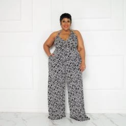 Curvaceous Boutique Heaven Stripe Halter Set NEW